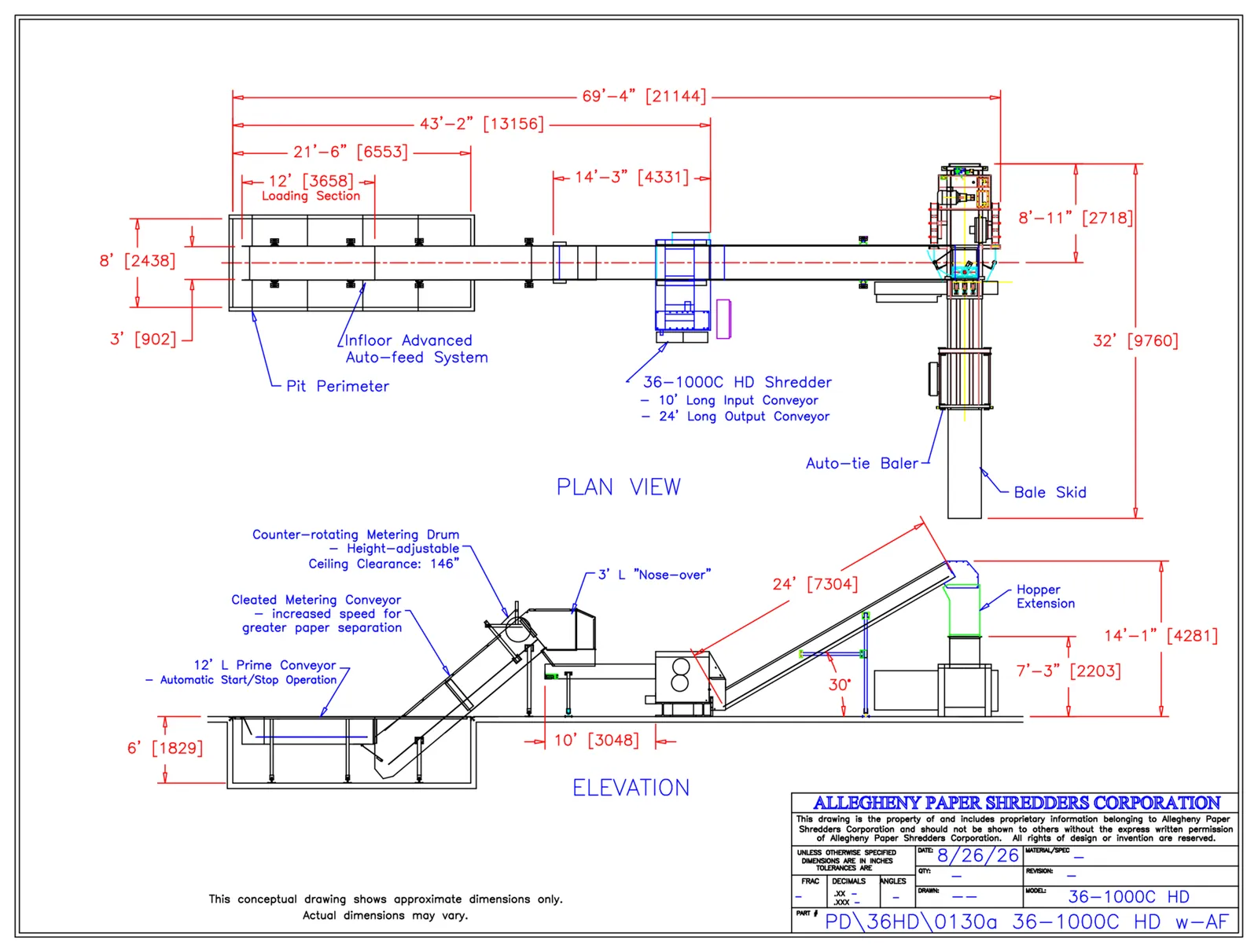 Engineered Allegheny 36-1000C system layout
