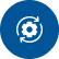 Gear and circular arrow icon
