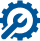 Wrench and gear icon